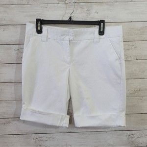 The Limited Clean White Bermuda Shorts Size 8